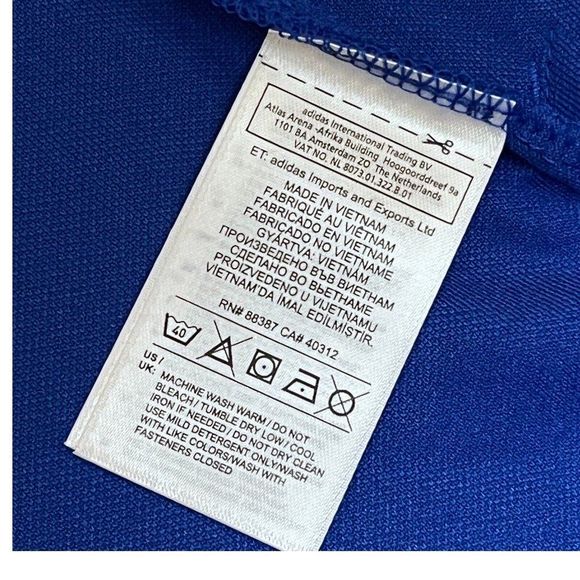 Adidas Men’s Trio 17 Full Zip Training Jacket White Mock Neck BQ8201 Thumbhole - Picture 9 of 15